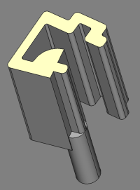 Vue 3D du pion fini